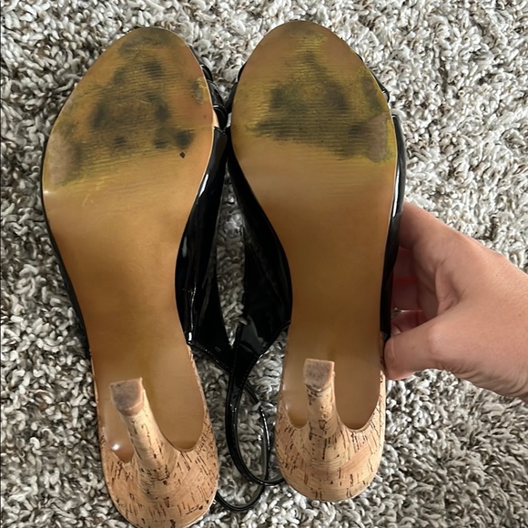 Kelly & Katie 8.5 Black Patent Slingback Heels - Picture 5 of 5